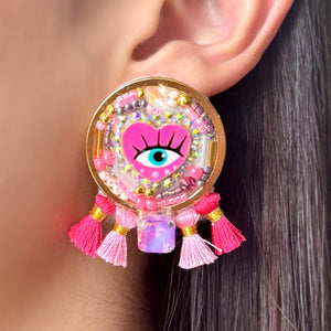 Arete corazón ojo