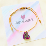 Pulsera Corazón acrilico