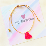 Pulsera Corazón acrilico