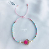 Pulsera Pastel Gato y Corazón 14K