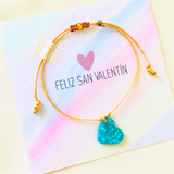 Pulsera Corazón acrilico