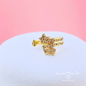 Earcuff estrella zirconia 18k