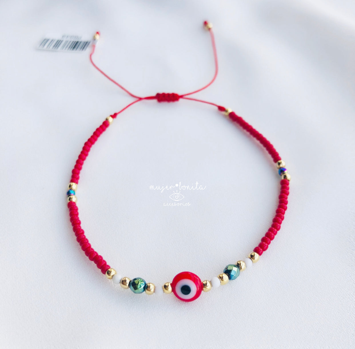Pulsera hilo Hematita ojo 14K – Mujer Bonita accesorios